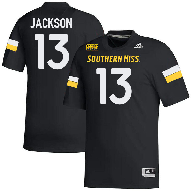 Southern Miss Golden Eagles #13 Dannis Jackson Jersey Football Uniforms-Black